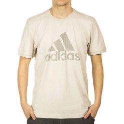 T-shirty męskie z nadrukiem: T-shirt w kolorze beżowym ze wzorem