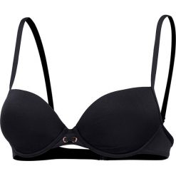 Biustonosz bikini w kolorze czarnym. Czarne stroje kąpielowe dwuczęściowe damskie Najlepsze stroje na plażę, z materiału. W wyprzedaży za 86,95 zł.