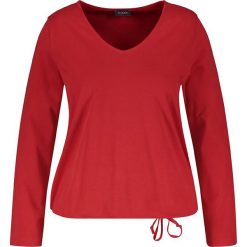 Sweter w kolorze czerwonym. Czerwone swetry damskie SAMOON, bez wzorów, z bawełny, bez rękawów, bez kaptura. W wyprzedaży za 109,95 zł.