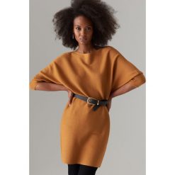 Sweter oversize z wiskozą - Żółty. Żółte swetry damskie Mohito, s, bez wzorów, z wiskozy, bez rękawów, bez kaptura. Za 119,99 zł.
