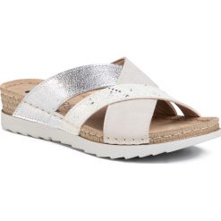 Klapki INBLU - OF356X01 White. Brązowe klapki damskie Inblu, bez wzorów, ze skóry ekologicznej, bez obcasa. Za 89,99 zł.