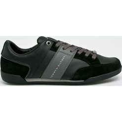 Tommy Hilfiger - Buty. Czarne buty sportowe męskie TOMMY HILFIGER, ze skóry, na sznurówki. W wyprzedaży za 319,90 zł.