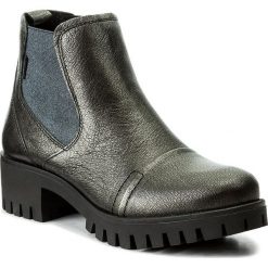 Sztyblety NESSI - 869/O Srebro 83. Szare buty zimowe damskie Nessi, z materiału, na obcasie. W wyprzedaży za 229,00 zł.