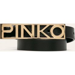 Pinko - Pasek skórzany. Białe paski damskie Pinko, w paski, ze skóry. W wyprzedaży za 269,90 zł.