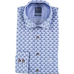 Koszula "Casual" - Modern fit - w kolorze niebieskim. Niebieskie koszule męskie OLYMP, xxl, z nadrukiem, z bawełny, casualowe. W wyprzedaży za 119,95 zł.
