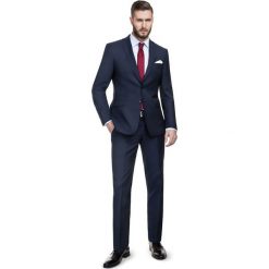 Garnitur MARCO 2 15-22xb. Niebieskie garnitury męskie Giacomo Conti, bez wzorów, z poliesteru. Za 399,00 zł.