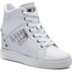 Sneakersy GUESS - Feelixi FL7FLX ELE12 WHITE. Białe półbuty damskie Guess, ze skóry ekologicznej. W wyprzedaży za 519,00 zł.
