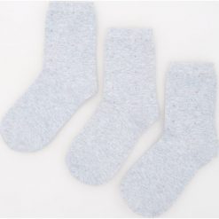 Kapcie damskie: 3 pack skarpet – Jasny szar