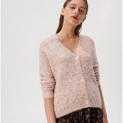 Melanżowy sweter z guzikami - Kremowy. Białe swetry damskie Sinsay, s, bez wzorów, bez rękawów, bez kaptura. W wyprzedaży za 49,99 zł.