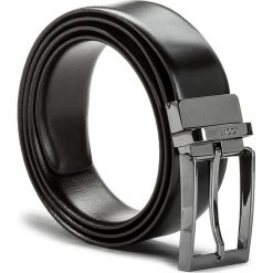 Pasek Męski JOOP! - 7162 100 Black/D Braun A02. Pomarańczowe paski męskie JOOP!, w paski, ze skóry. Za 299,00 zł.
