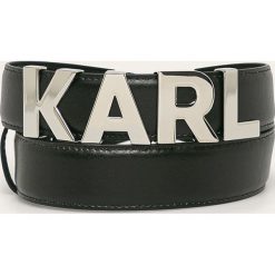 Karl Lagerfeld - Pasek skórzany. Białe paski damskie KARL LAGERFELD, w paski, ze skóry. W wyprzedaży za 379,90 zł.