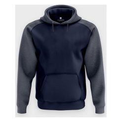 Męska bluza dwukolorowa premium (bez nadruku, gładka) - niebieska. Niebieskie bluzy męskie MegaKoszulki, m, z nadrukiem, z bawełny, z kapturem, bez rękawów. Za 129,90 zł.