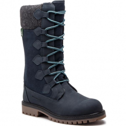 Śniegowce KAMIK - Takoda WK4027 Ink Blue. Niebieskie kozaki damskie marki Kamik, ze skóry, bez zapięcia. W wyprzedaży za 279,00 zł.