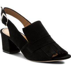 Sandały KAZAR - Onida 32359-02-00 Black. Czarne klapki damskie Kazar, bez wzorów, ze skóry, na wysokim obcasie, na obcasie. W wyprzedaży za 289,00 zł.