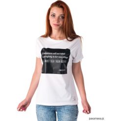 Koszulka z cytatem, Jane Austen. Szare koszulki damskie marki Pakamera, m, bez wzorów, młodzieżowe, bez kołnierzyka. Za 69,00 zł.