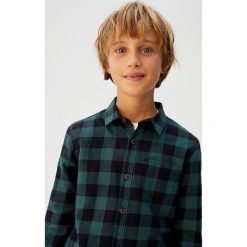 Mango Kids - Koszula dziecięca Moe 110-164 cm. Zielone koszule chłopięce z bawełny, klasyczne, długie. Za 69,90 zł.