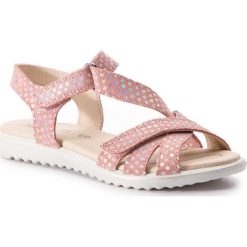Sandały SUPERFIT - 4-00004-55 S Rosa. Różowe sandały dziewczęce Superfit, z zamszu, bez zapięcia. Za 269,00 zł.