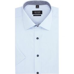 Koszula bexley 2496 krótki rękaw custom fit niebieski. Niebieskie koszule męskie Recman, m, bez wzorów, bez kołnierzyka, z krótkim rękawem. Za 129,00 zł.