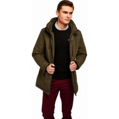 Kurtka przejściowa w kolorze khaki. Brązowe płaszcze męskie Polo Club Men, xl, bez wzorów, długie, bez kaptura. W wyprzedaży za 329,95 zł.