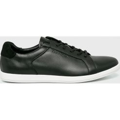 Calvin Klein - Buty. Czarne buty sportowe męskie Calvin Klein, ze skóry, na sznurówki. W wyprzedaży za 429,90 zł.