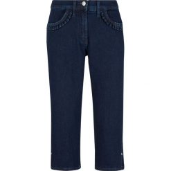 Spodnie rybaczki wyszczuplające bonprix ciemny denim. Czarne jeansy damskie bonprix. Za 99,99 zł.