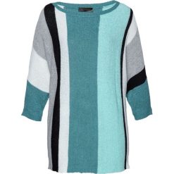 Sweter z rękawami typu nietoperz bonprix morski pastelowy - matowy kobaltowy. Niebieskie swetry damskie bonprix, bez wzorów, bez rękawów, bez kaptura. Za 54,99 zł.