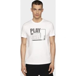 T-shirt męski TSM004 - biały. Białe koszulki męskie m. W wyprzedaży za 34,99 zł.