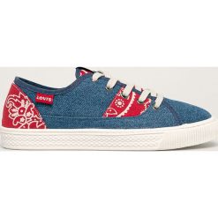 Levi's - Tenisówki. Niebieskie trampki i tenisówki damskie Levi's®, bez wzorów, z gumy, na sznurówki. Za 189,90 zł.