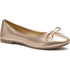 Baleriny JENNY FAIRY - WS16ZH03 Golden. Żółte baleriny damskie Jenny Fairy, bez wzorów, ze skóry ekologicznej, bez obcasa, bez zapięcia. Za 39,99 zł.