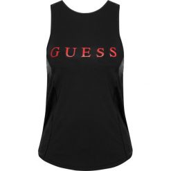 Top Guess O94A23 MC015. Czerwone bluzki damskie Guess, m, z aplikacjami, z elastanu, polo, bez rękawów. W wyprzedaży za 129,00 zł.