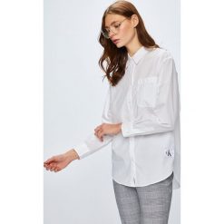 Calvin Klein Jeans - Koszula. Szare koszule jeansowe damskie Calvin Klein Jeans, l, klasyczne, z klasycznym kołnierzykiem, z długim rękawem. Za 299,90 zł.
