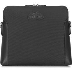 Torba 88-4U-903-1. Czarne listonoszki damskie Wittchen, na co dzień, w paski, z nylonu, eleganckie, małe, zdobione, bez dodatków. Za 424,15 zł.