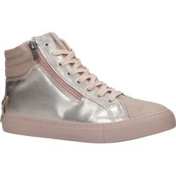 Różowe sneakersy trampki sznurowane z ozdobnym suwakiem big star bb274729. Różowe trampki i tenisówki damskie BIG STAR, ze skóry ekologicznej. W wyprzedaży za 79,99 zł.