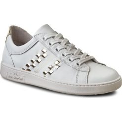 Sneakersy NERO GIARDINI - P717270D Bianco/Platino 707. Białe półbuty damskie marki Nero Giardini, na co dzień, bez wzorów, ze skóry, bez obcasa, na płaskiej podeszwie, bez zapięcia. W wyprzedaży za 359,00 zł.