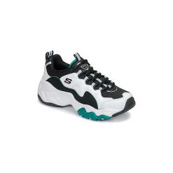 Buty Skechers D'LITES 3. Białe trampki i tenisówki damskie Skechers, bez wzorów, bez zapięcia. Za 279,20 zł.