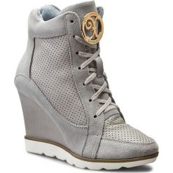 Buty zimowe damskie: Sneakersy ROBERTO – 419/D Sz. Lico/Sz. Welur