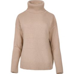 Beżowy Golf z wełną Warmest Sounds. Brązowe swetry damskie Veva, na zimę, s, bez wzorów, z wełny, klasyczne, bez rękawów, bez kaptura. Za 229,00 zł.