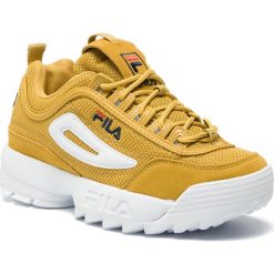 Sneakersy FILA - Disruptor Mesh Low Wmn 1010438.60I Inca Gold. Żółte półbuty damskie Fila, na co dzień, bez wzorów, ze skóry, bez obcasa, na płaskiej podeszwie, bez zapięcia. Za 519,00 zł.