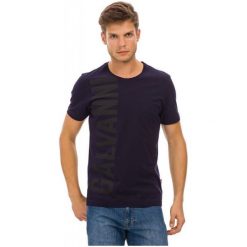 Galvanni T-Shirt Męski Aheloy Xxl Ciemnoniebieski. Czarne koszulki męskie marki GALVANNI, xxl, z nadrukiem, z bawełny, bez kołnierzyka, bez rękawów. W wyprzedaży za 75,00 zł.