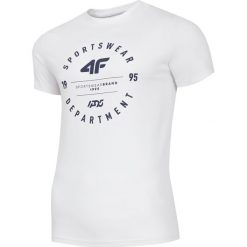 T-shirt męski TSM249 - biały. Koszulki męskie 4f. W wyprzedaży za 39,99 zł.