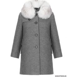 Płaszczyk Grey White Fur. Szare płaszcze dziewczęce marki Pakamera, z wełny. Za 350,00 zł.