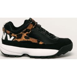 Dkny - Buty. Czarne buty sportowe damskie DKNY, bez wzorów, ze skóry, sportowe. Za 619,90 zł.