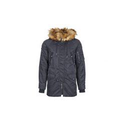 Kurtki ocieplane Superdry COMMANDO HEAVY PARKA. Niebieskie kurtki męskie marki Superdry, s, bez wzorów, bez kaptura. Za 615,30 zł.