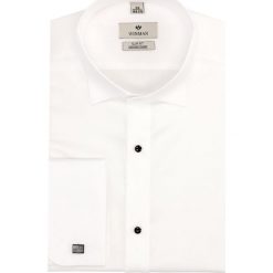 Koszula wincass 2738 na spinki slim fit ecru. Białe koszule męskie Recman, m, bez wzorów, bez kołnierzyka, bez rękawów. Za 179,00 zł.