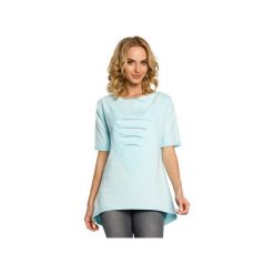 M023 Dresowa bluza tunika z sercem miętowy. Zielone tuniki damskie Moe, xl, bez wzorów, z elastanu, bez rękawów, bez kaptura. Za 105,00 zł.