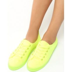 Trampki damskie slip on: Limonkowe Tenisówki Higot