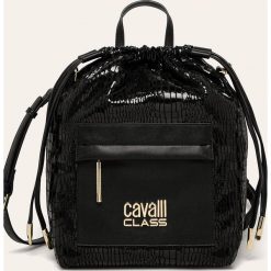 Cavalli Class - Plecak. Czarne plecaki damskie Cavalli Class, bez wzorów, ze skóry ekologicznej. Za 899,90 zł.