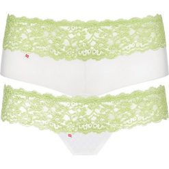 Figi Lacea dwupak. Czerwone majtki damskie Obsessive, w koronkowe wzory, z materiału. Za 65,99 zł.