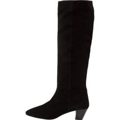 KIOMI Kozaki black. Czarne buty zimowe damskie KIOMI, z materiału. W wyprzedaży za 367,20 zł.