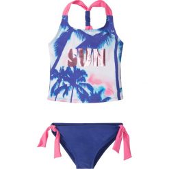 Tankini dziewczęce (2 części) bonprix niebieski z nadrukiem. Niebieskie stroje kąpielowe dziewczęce bonprix, z nadrukiem. Za 49,99 zł.